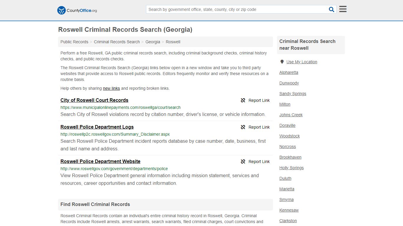 Criminal Records Search - Roswell, GA (Arrests, Jails & Most Wanted ...